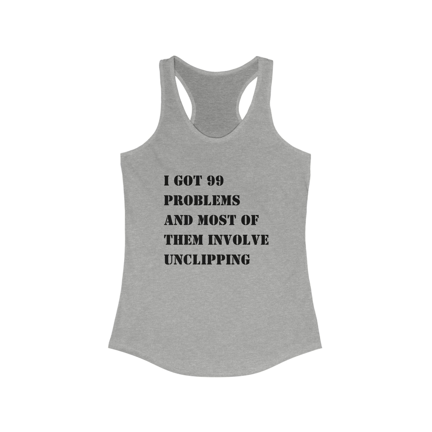 99 problems and spin class ain't one tank top