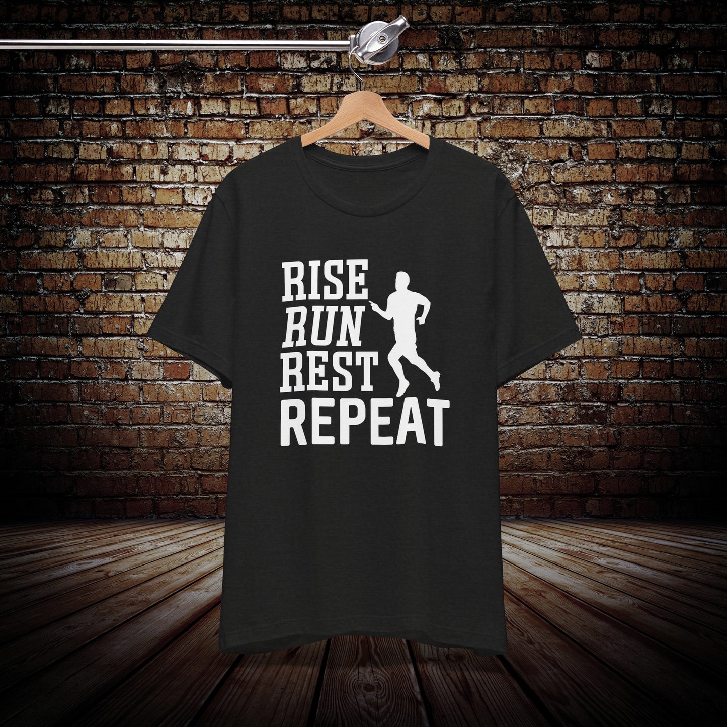 Rise - Run - Rest - Repeat male runner Graphic Tee