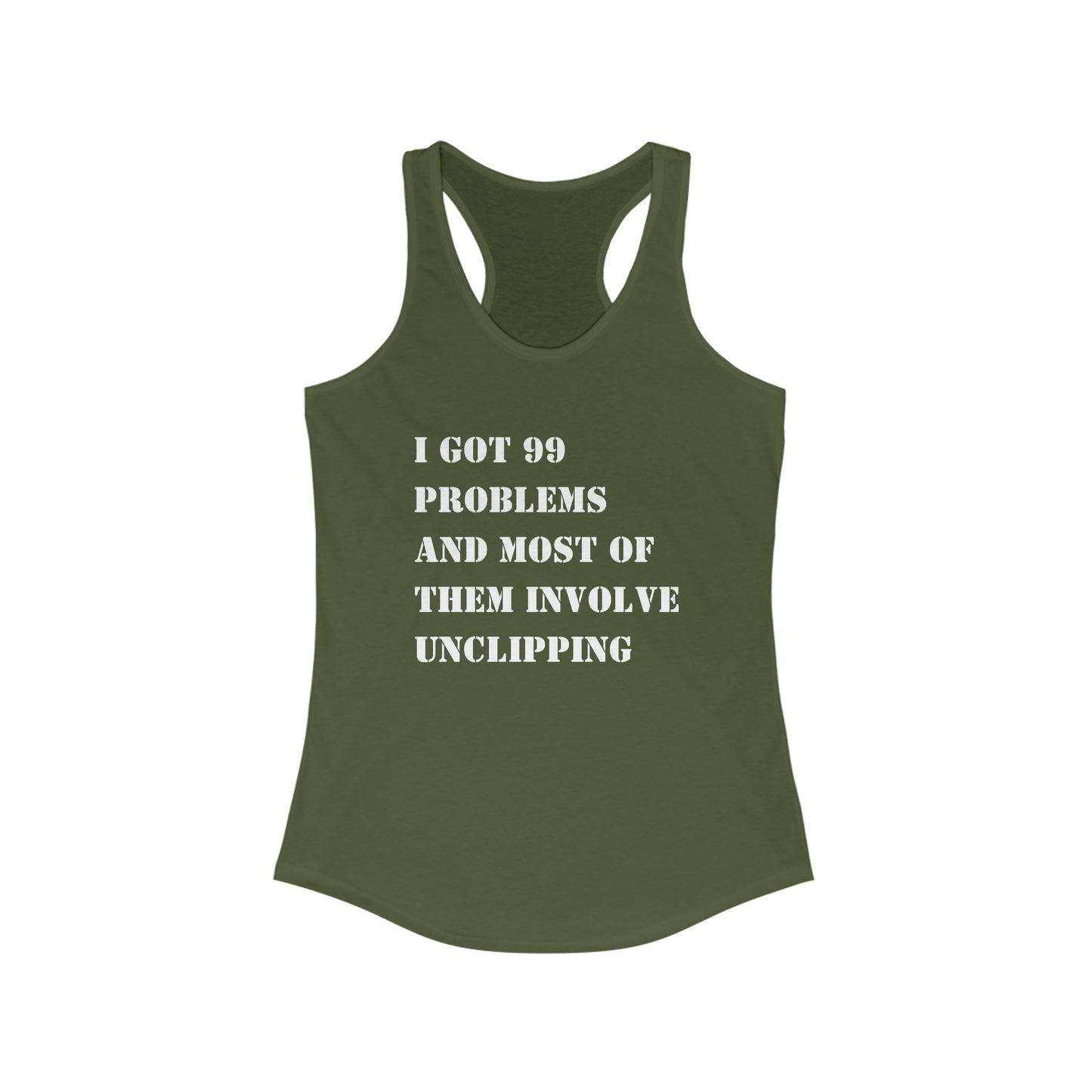 99 problems and spin class ain't one tank top