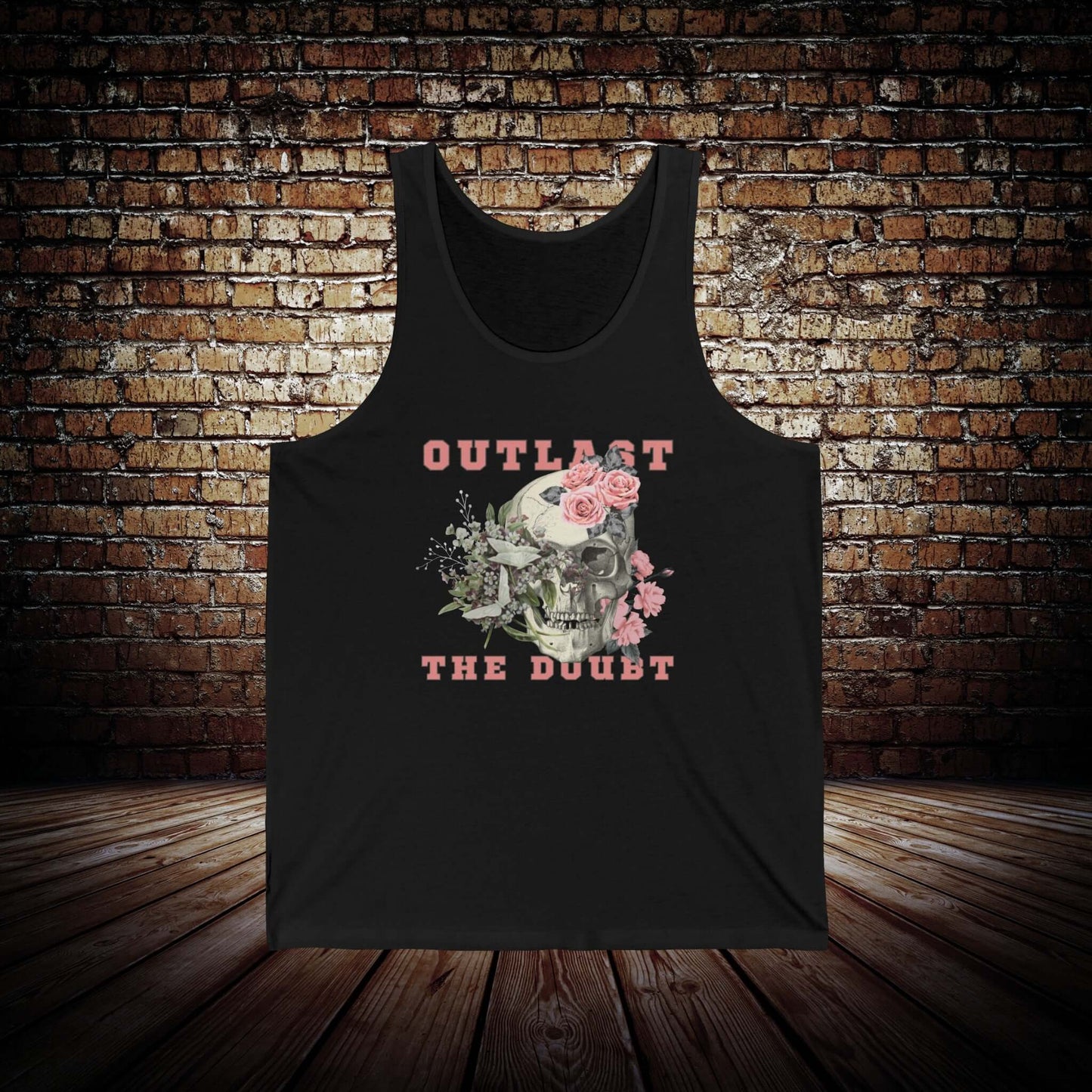 Mens Pink Skull Tank Top