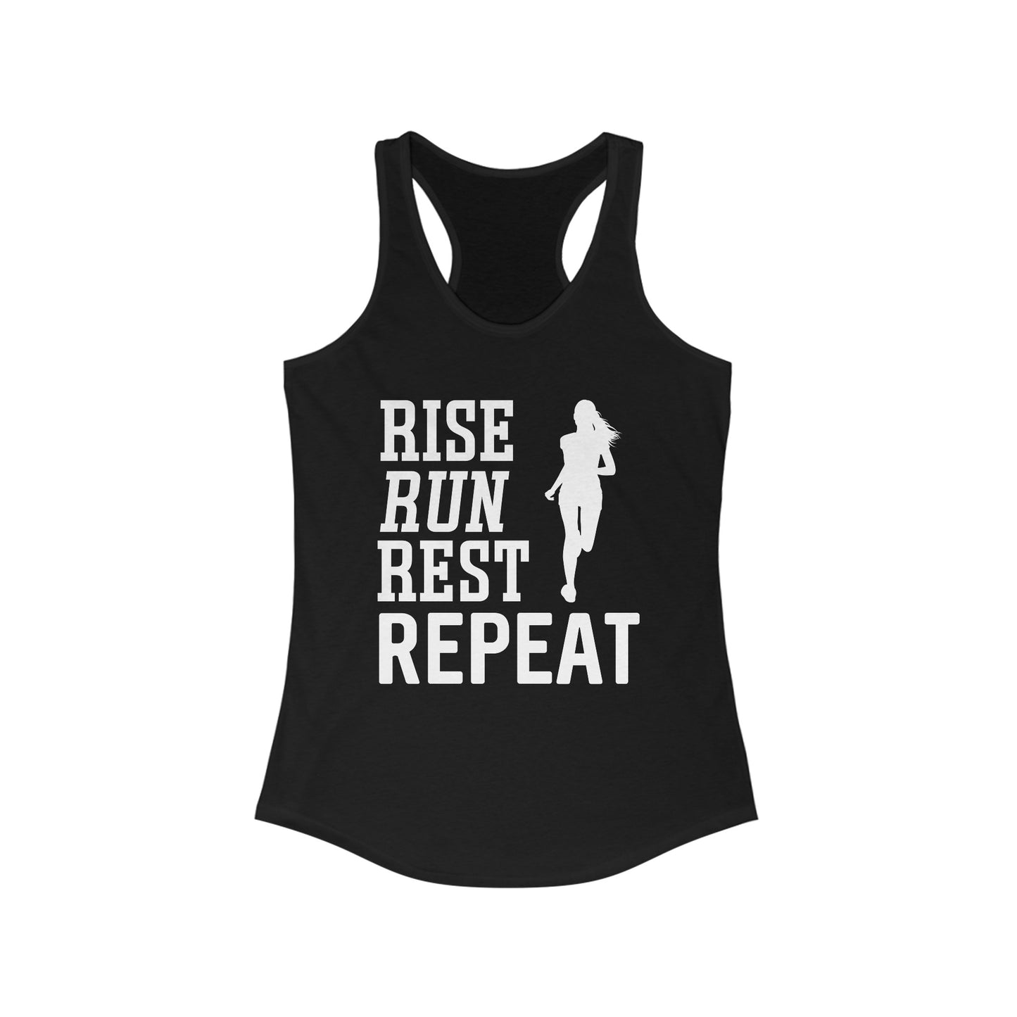 Rise - Run - Rest - Repeat female runner Tank Top