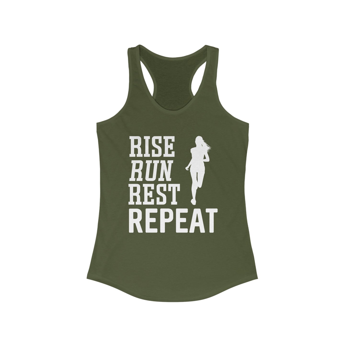 Rise - Run - Rest - Repeat female runner Tank Top