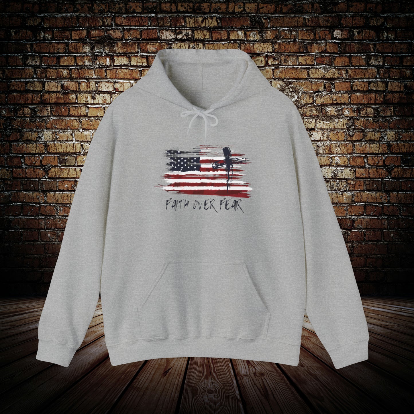 Old Glory Cross Unisex Hoodie