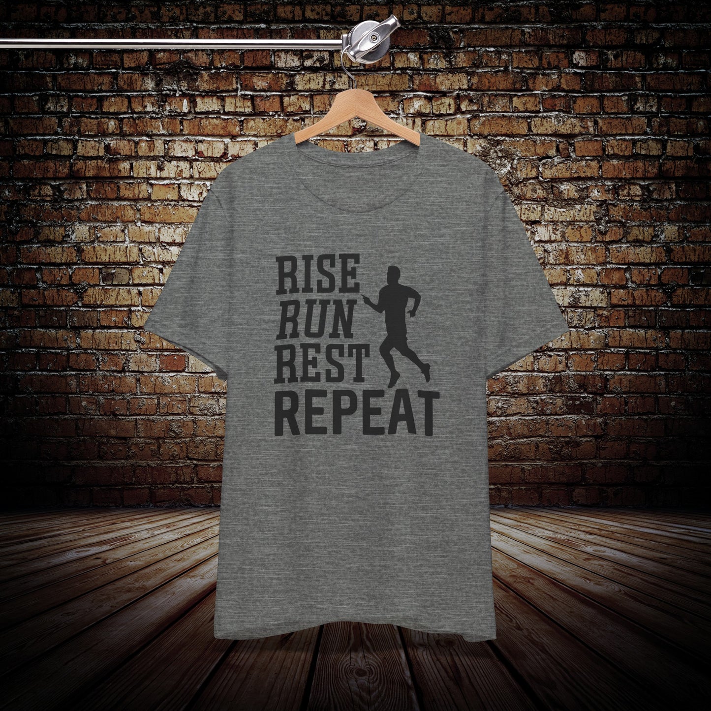 Rise - Run - Rest - Repeat male runner Graphic Tee
