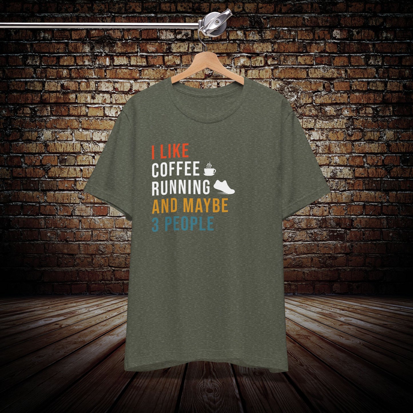 I like coffee, running and like 3 people Graphic Tee