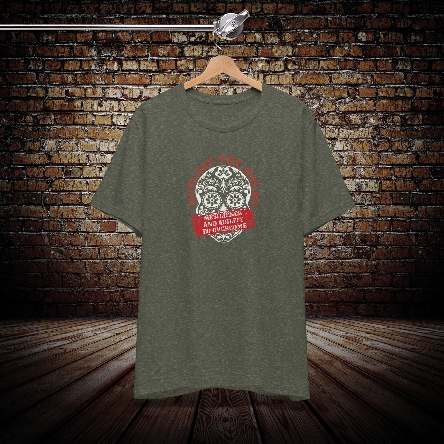 Outlast The Doubt - Stamped Sugar Skull - Unisex T-Shirt