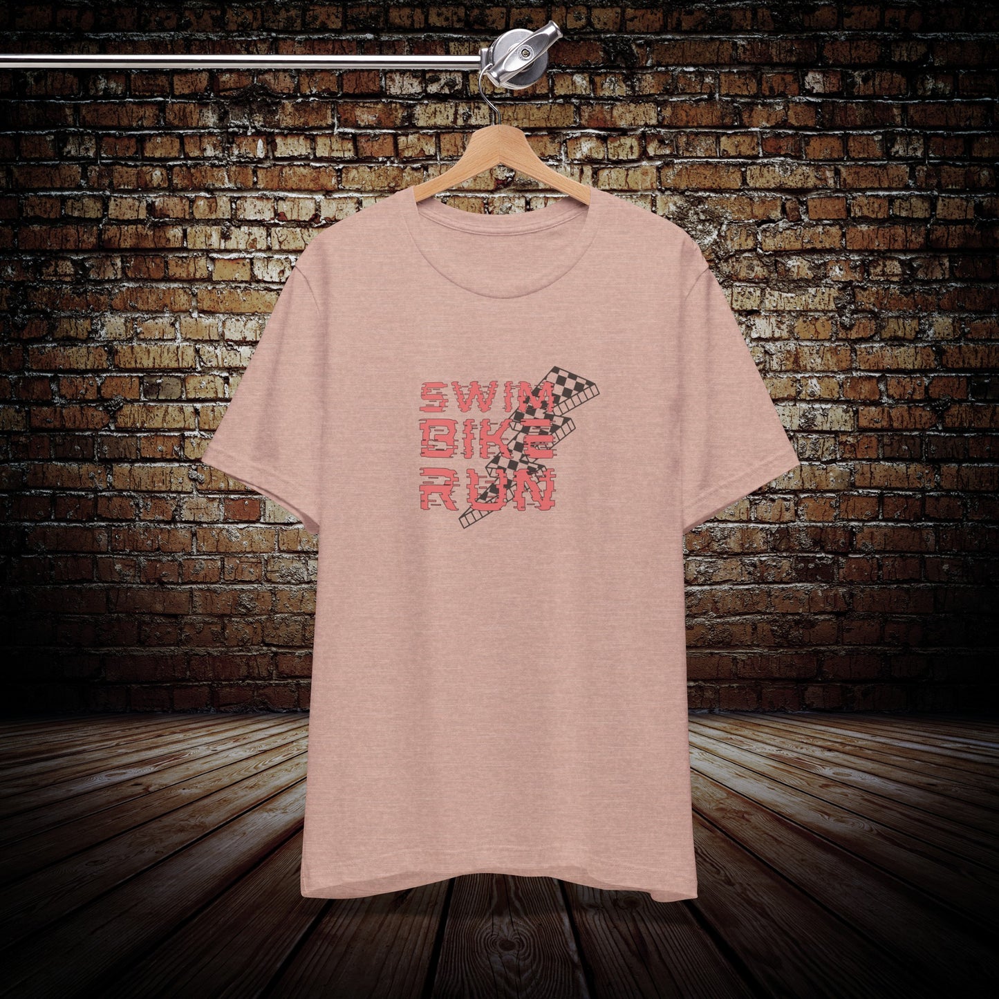 Unisex triathlon Retro Lightning bolt T-shirt