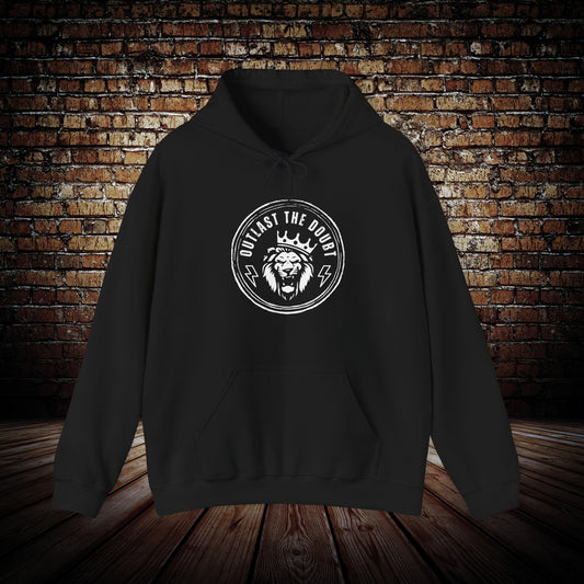 Lion and crown graphic hoodie