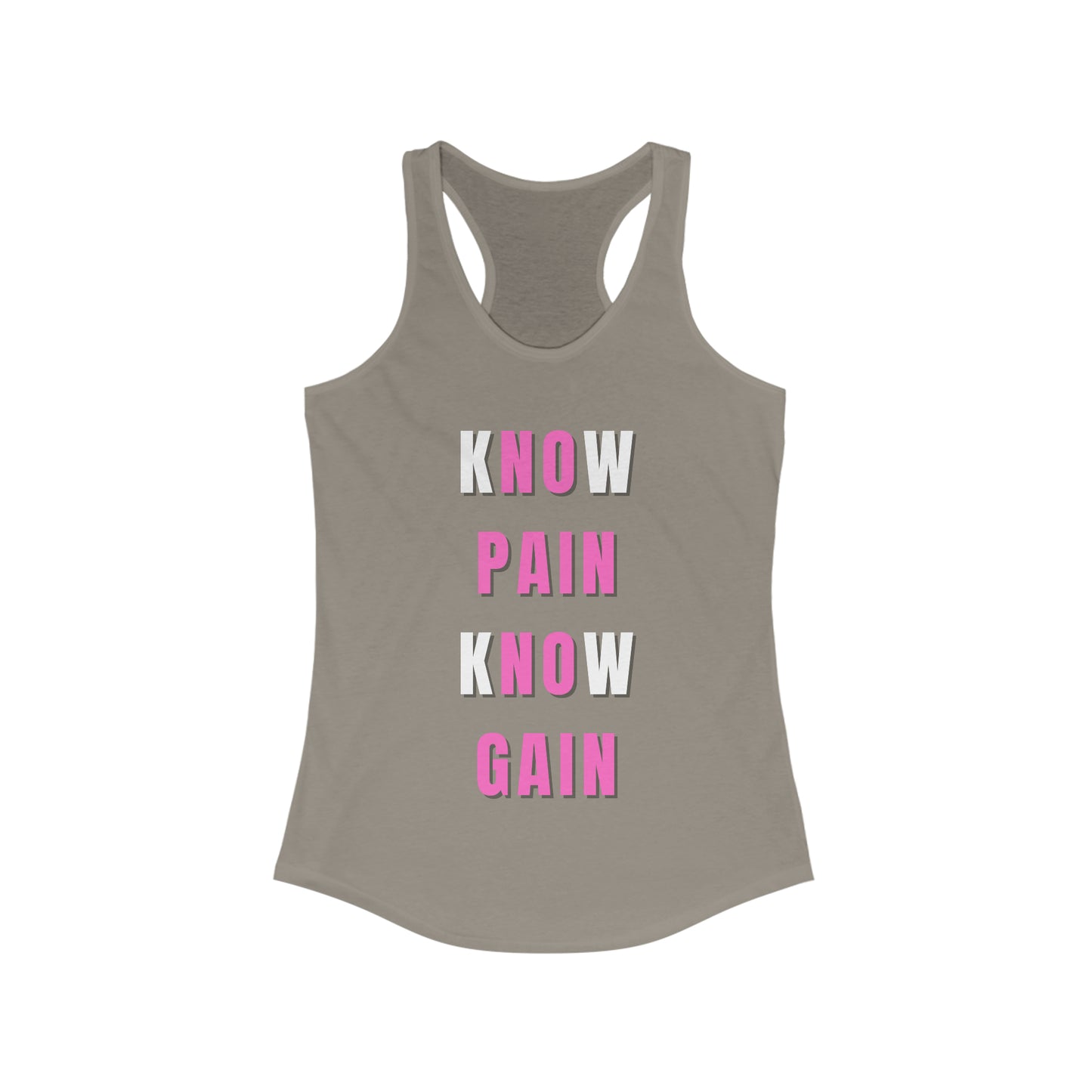 Know Pain Know Gain Trendy Women's Tank Top