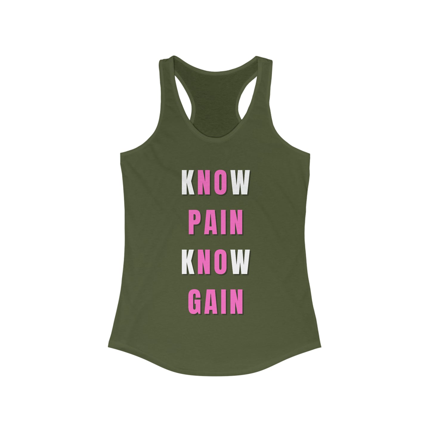 Know Pain Know Gain Trendy Women's Tank Top