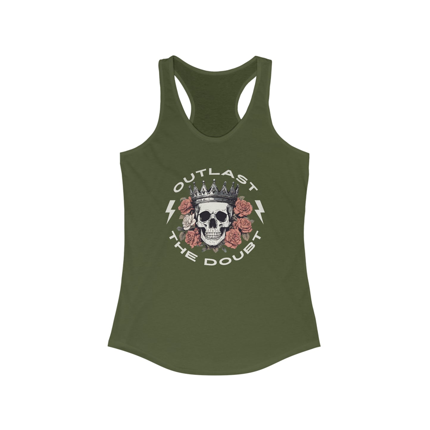 Outlast the doubt skull top