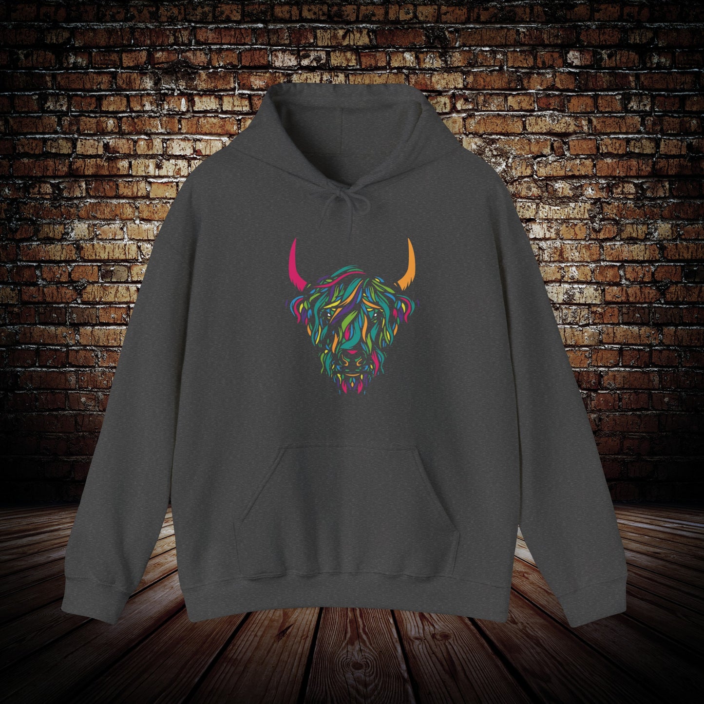 Bull in color Hoodie