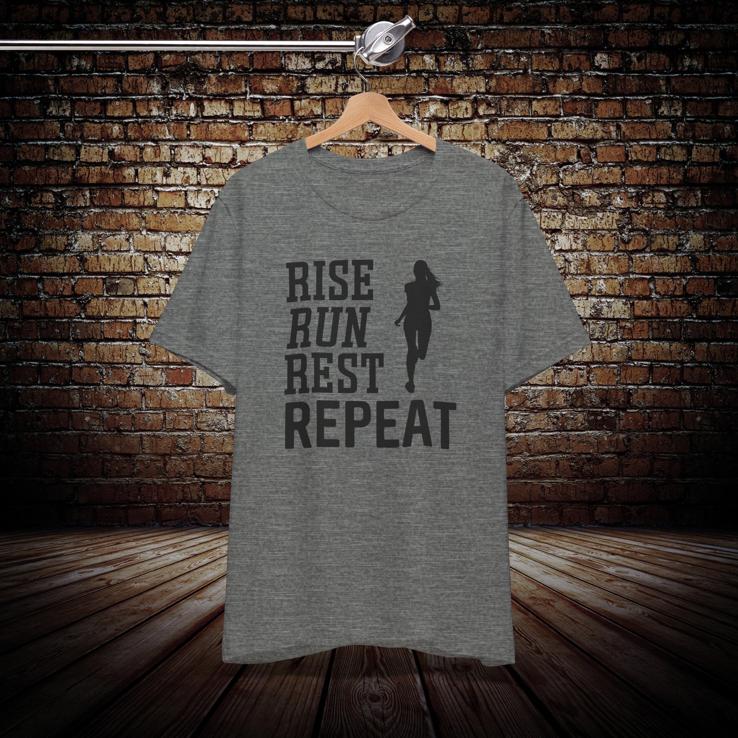Rise - Run - Rest - Repeat female runner Graphic Tee
