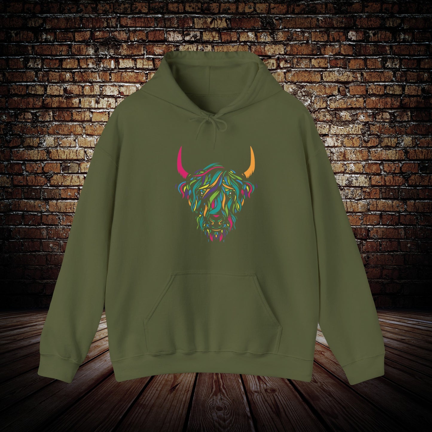 Bull in color Hoodie