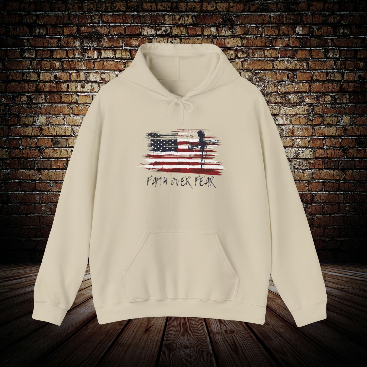 Old Glory Cross Unisex Hoodie
