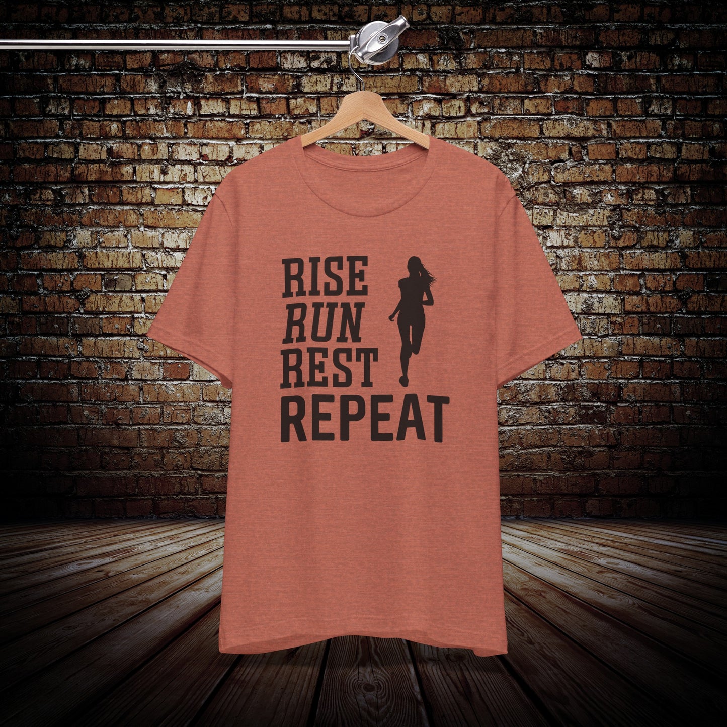 Rise - Run - Rest - Repeat female runner Graphic Tee