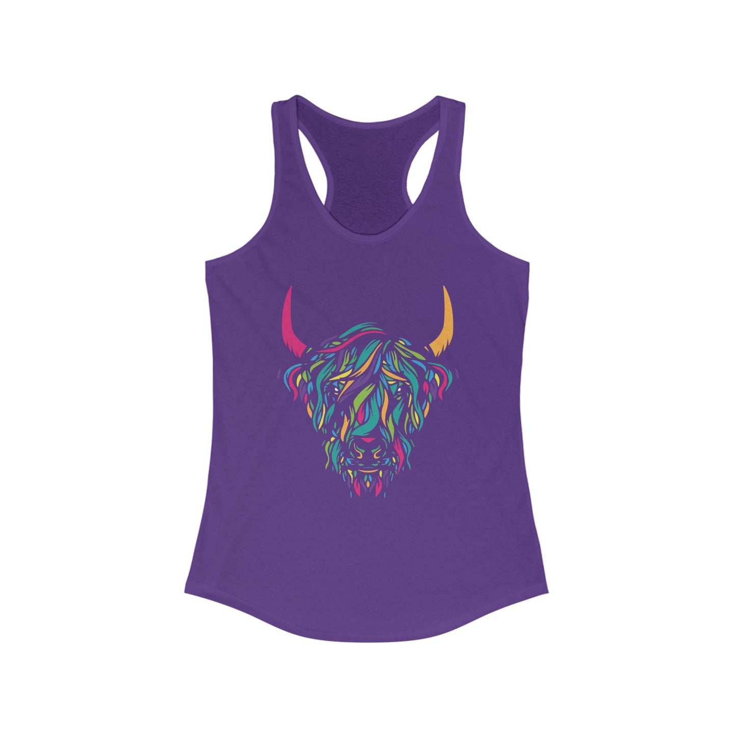 Bull in color Graphic Tank Top