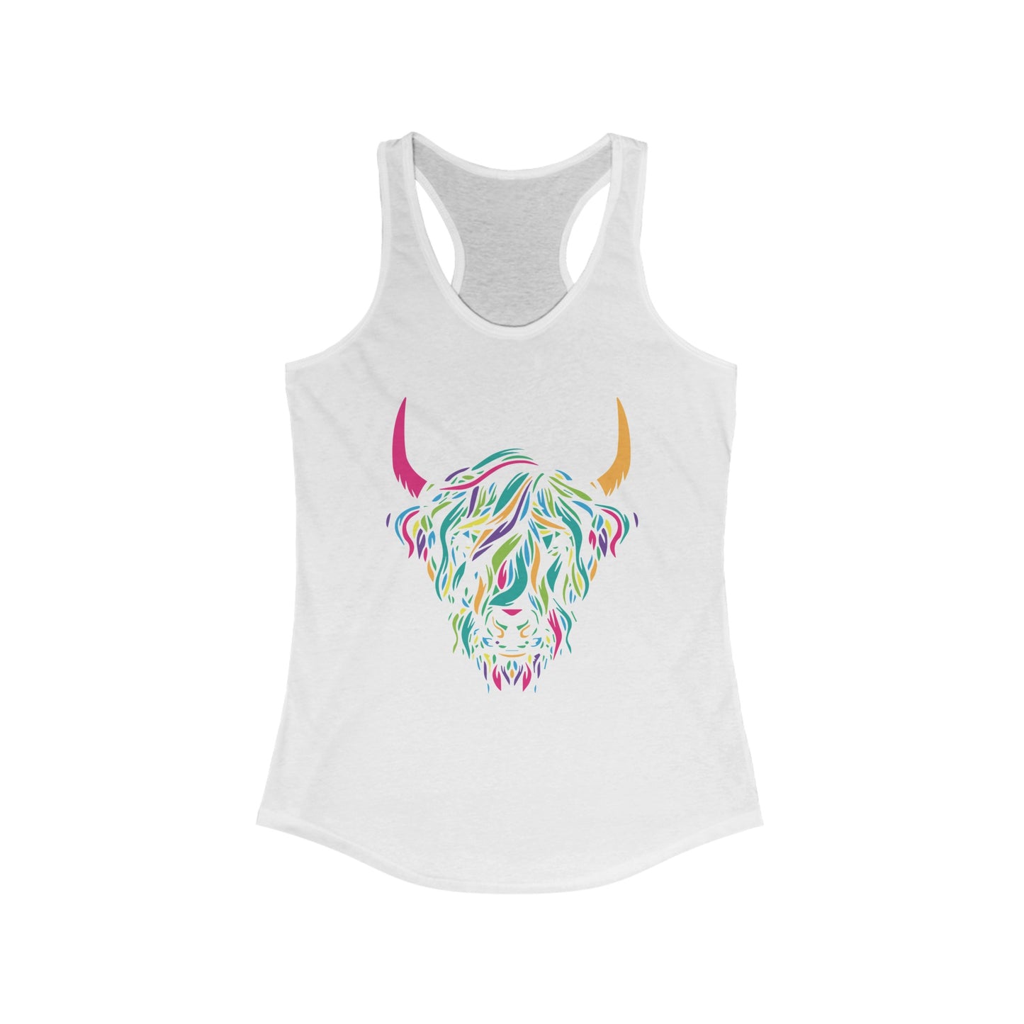 Bull in color Graphic Tank Top