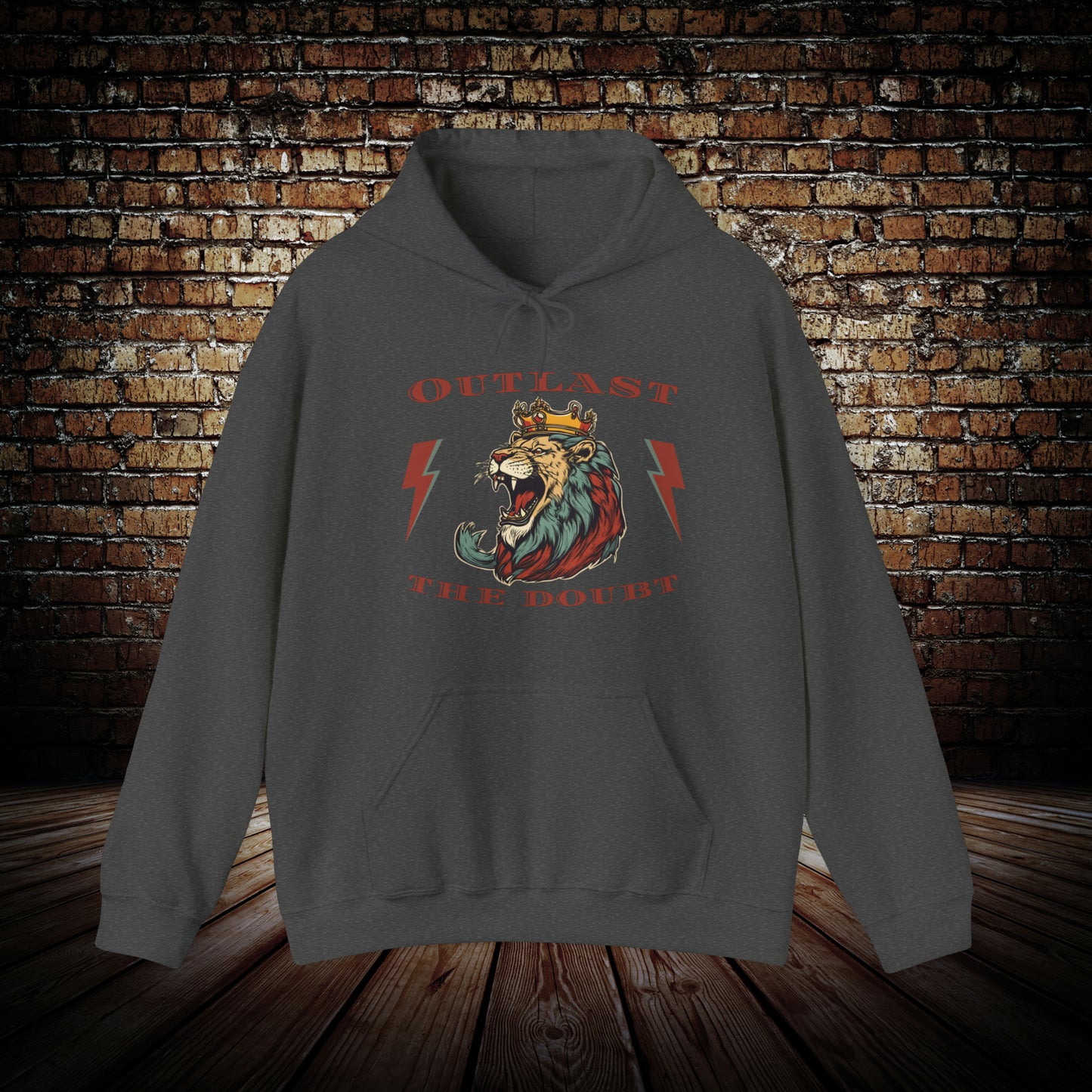 Outlast The Doubt Lion Unisex Hoodie