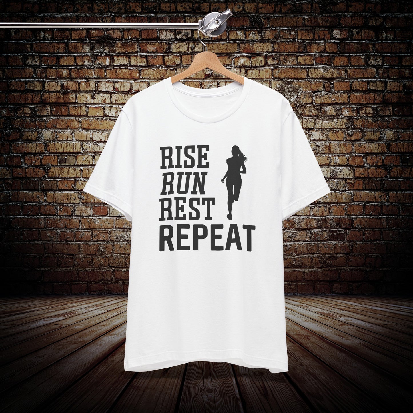 Rise - Run - Rest - Repeat female runner Graphic Tee