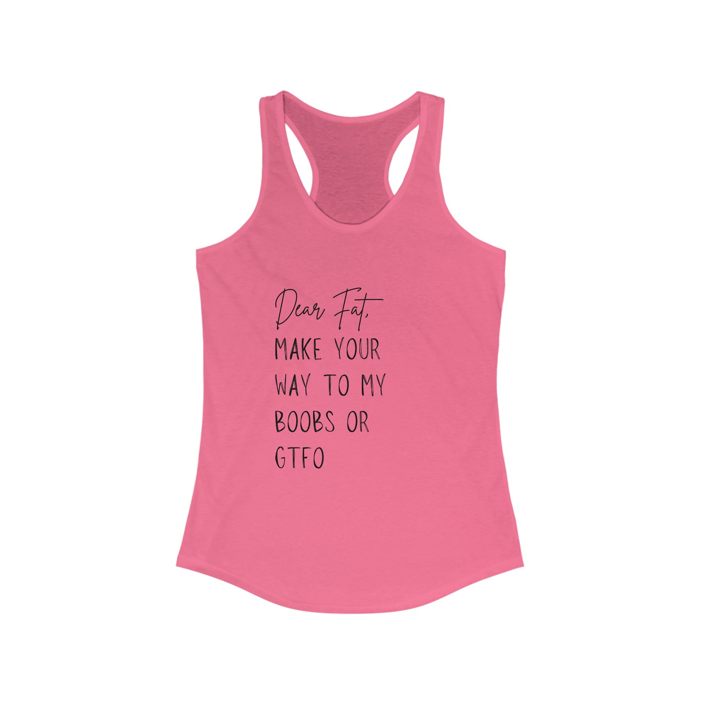 Dear Fat, Funny Gym Tank Top