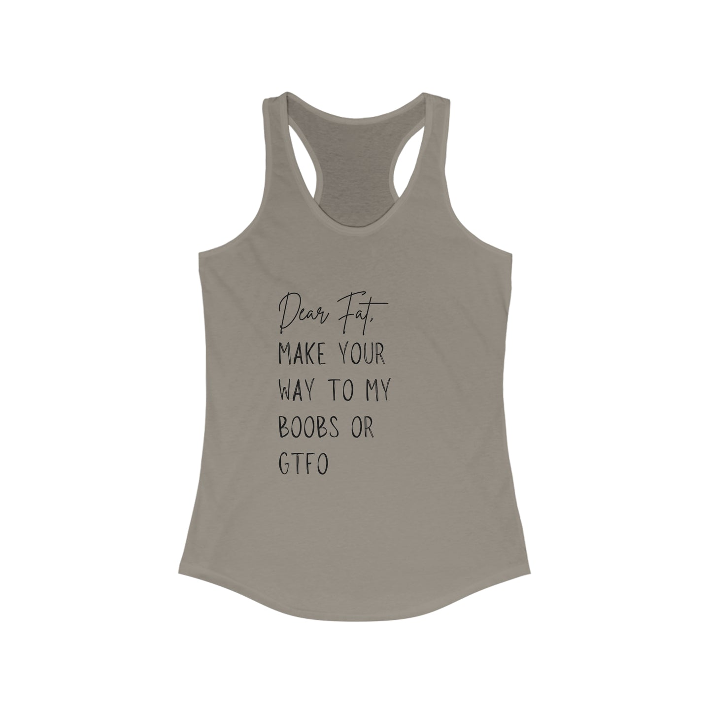 Dear Fat, Funny Gym Tank Top