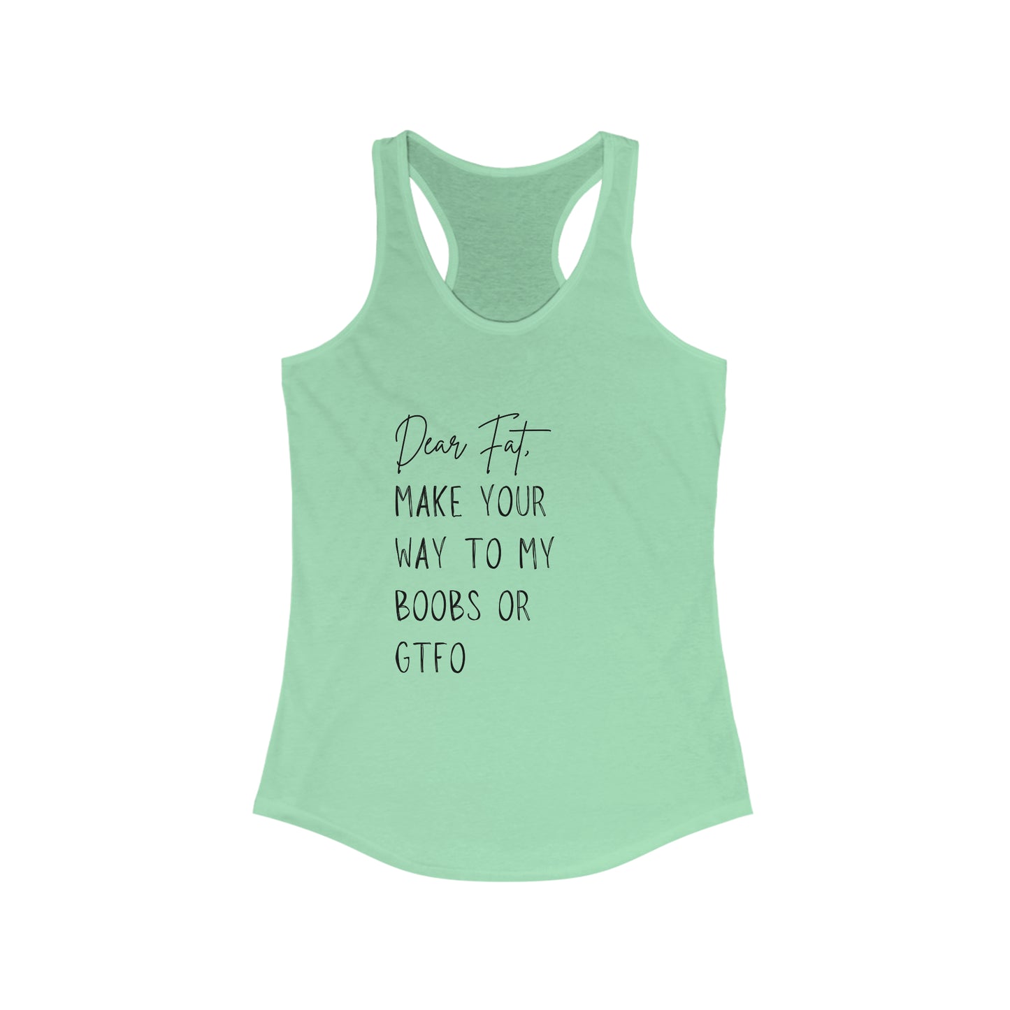 Dear Fat, Funny Gym Tank Top