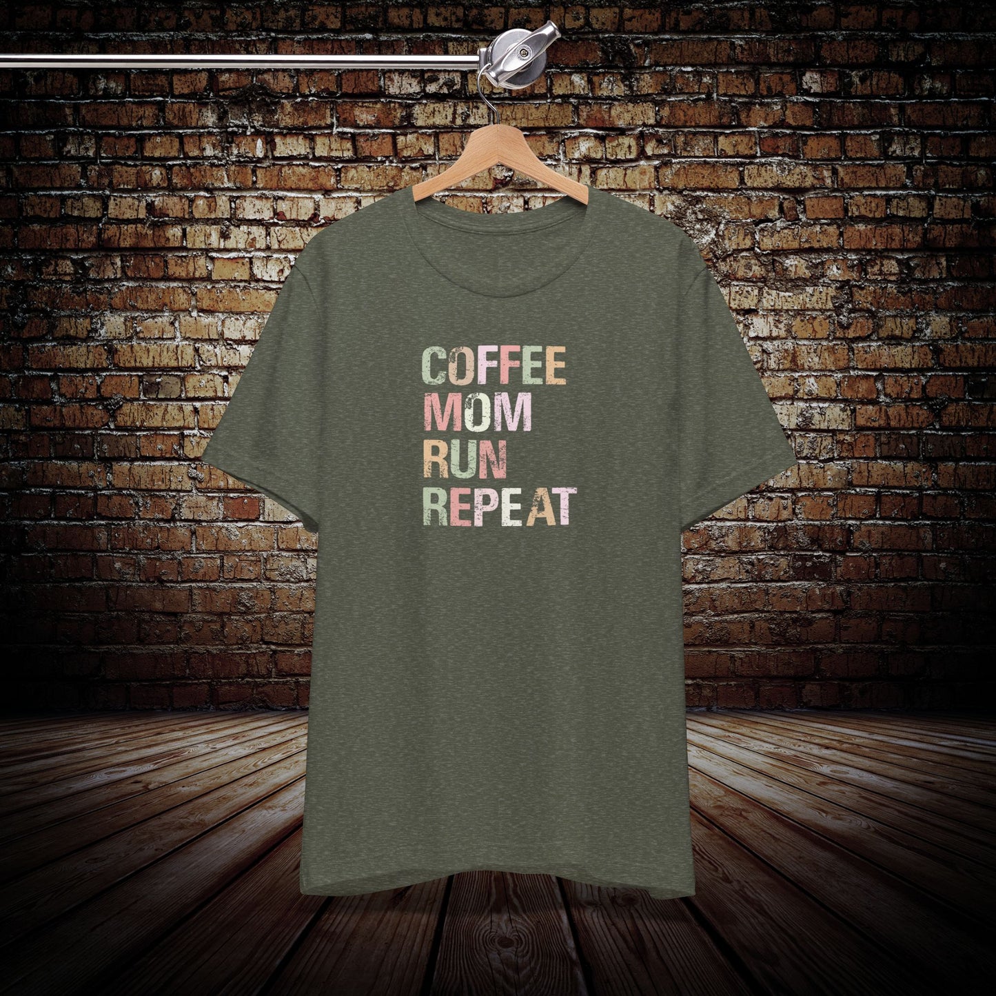 Coffee - mom - run - repeat Graphic Tee