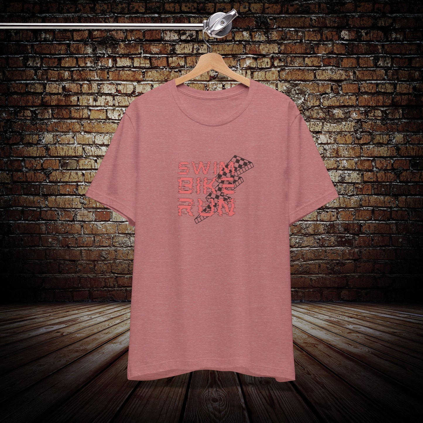 Unisex triathlon Retro Lightning bolt T-shirt