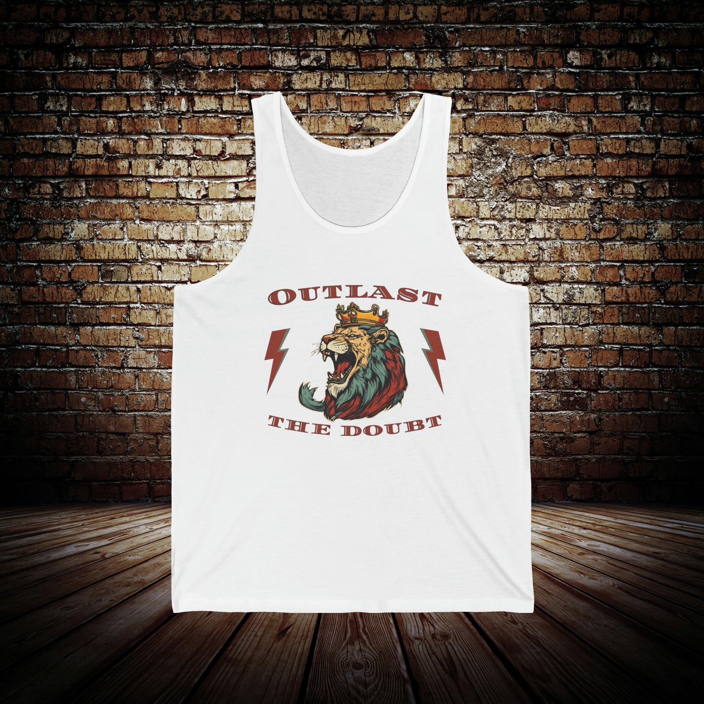 Outlast The Doubt - Lion Mens Jersey Tank