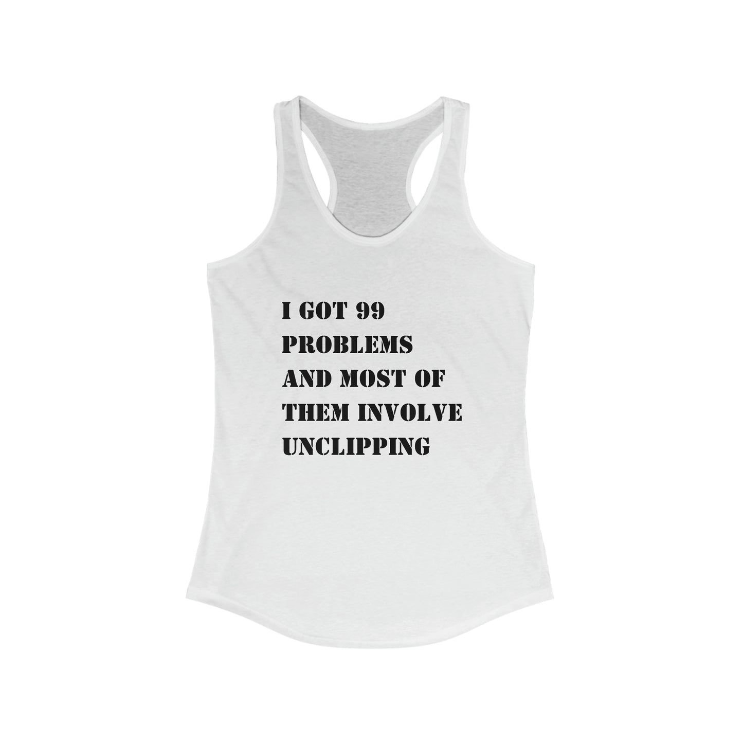 99 problems and spin class ain't one tank top