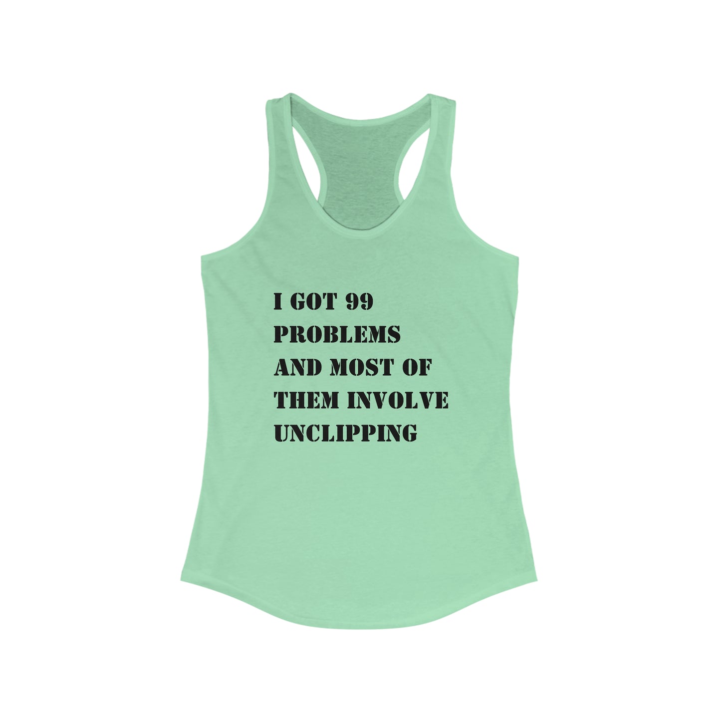 99 problems and spin class ain't one tank top