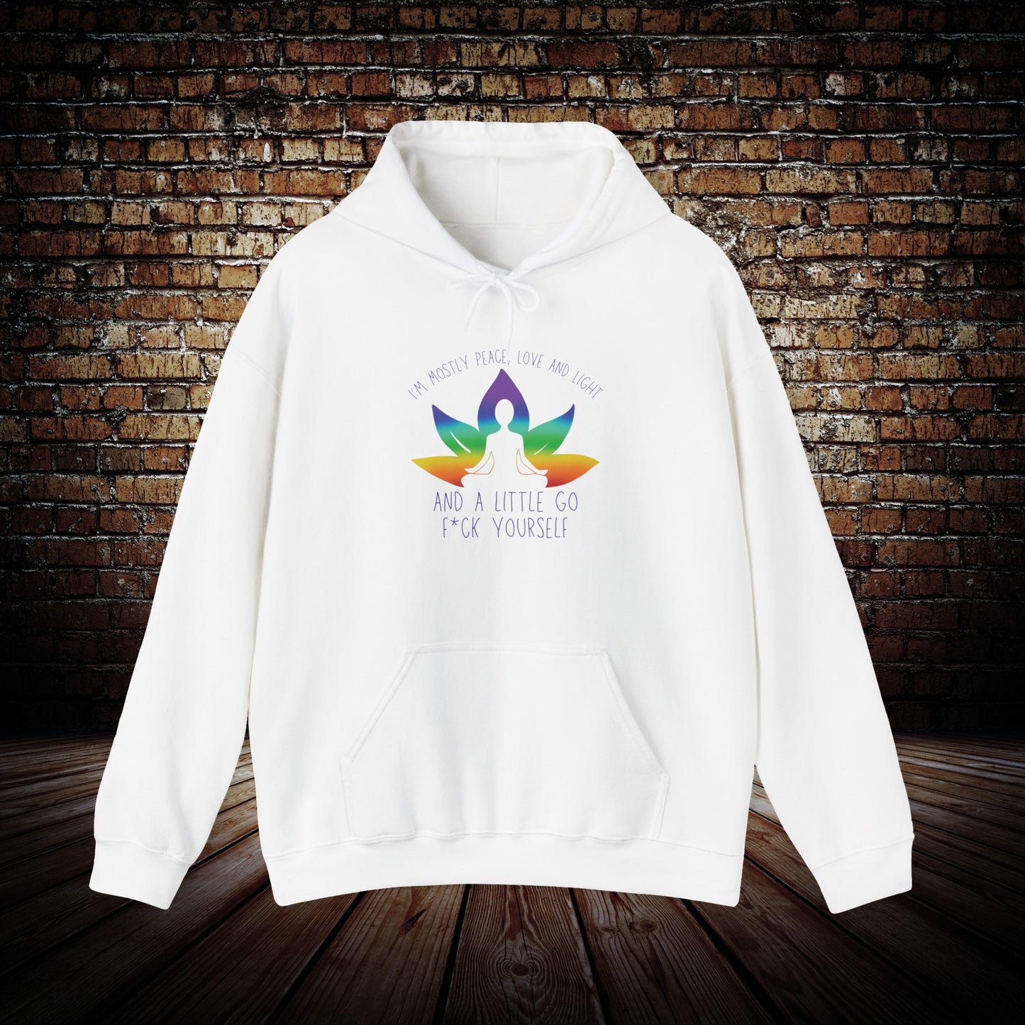 Mostly peace and love - Yoga Inspired Hoodie