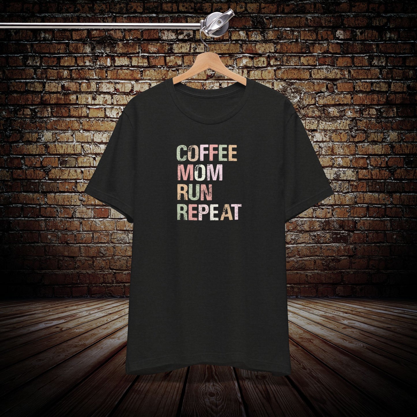Coffee - mom - run - repeat Graphic Tee