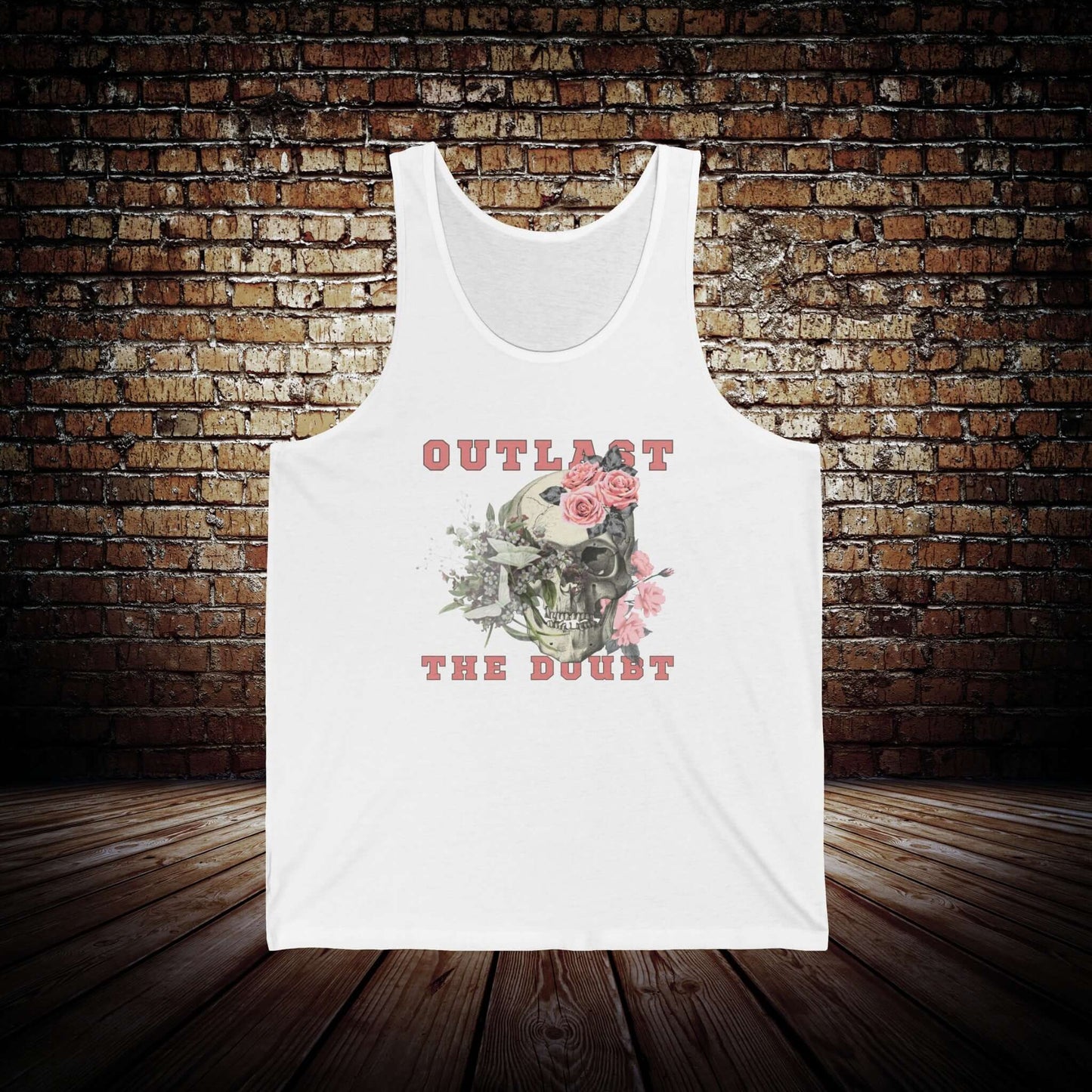 Outlast The Doubt - Pink Mens Jersey Tank Top