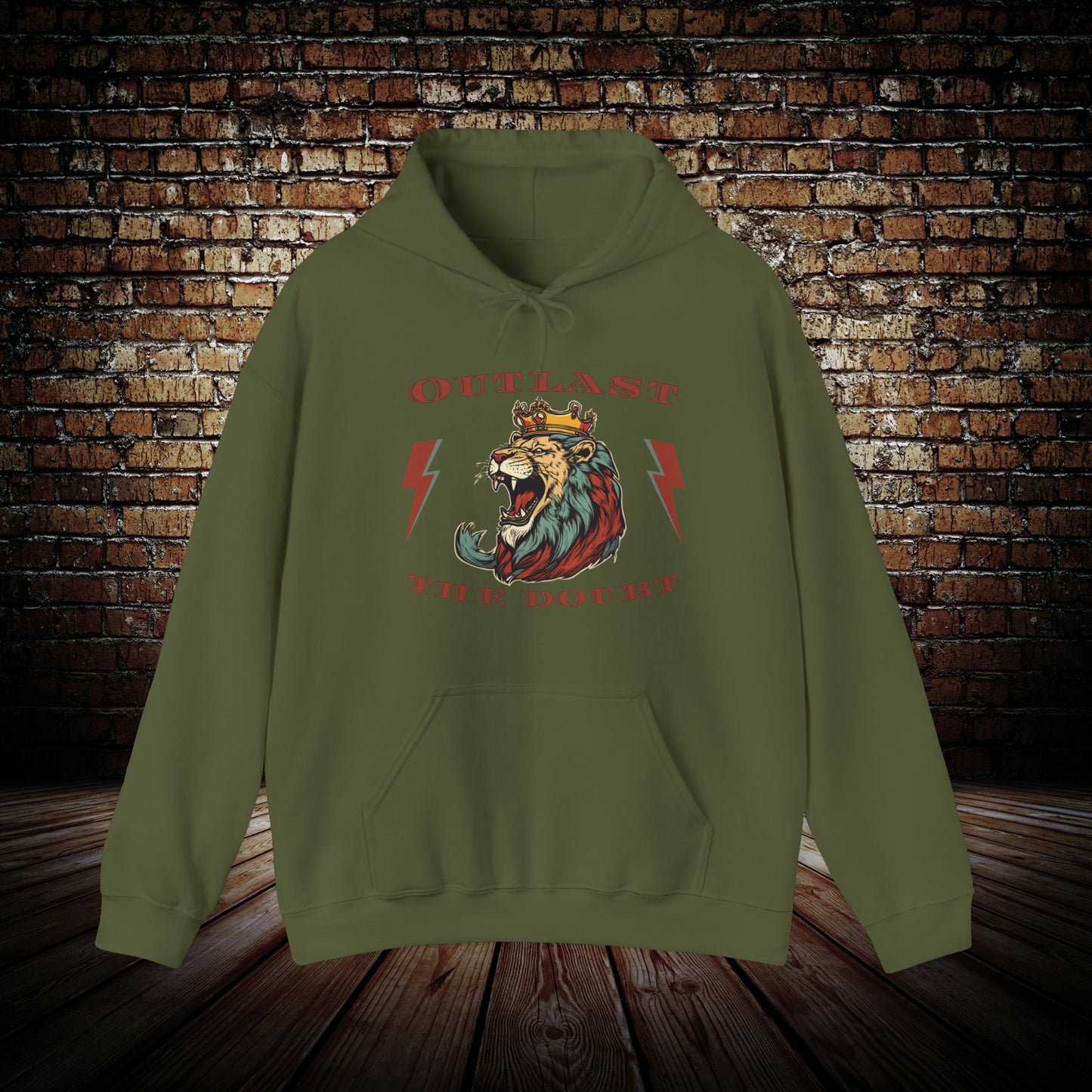 Outlast The Doubt Lion Unisex Hoodie