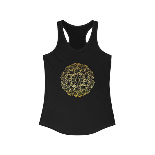 Black tank top gold mandala