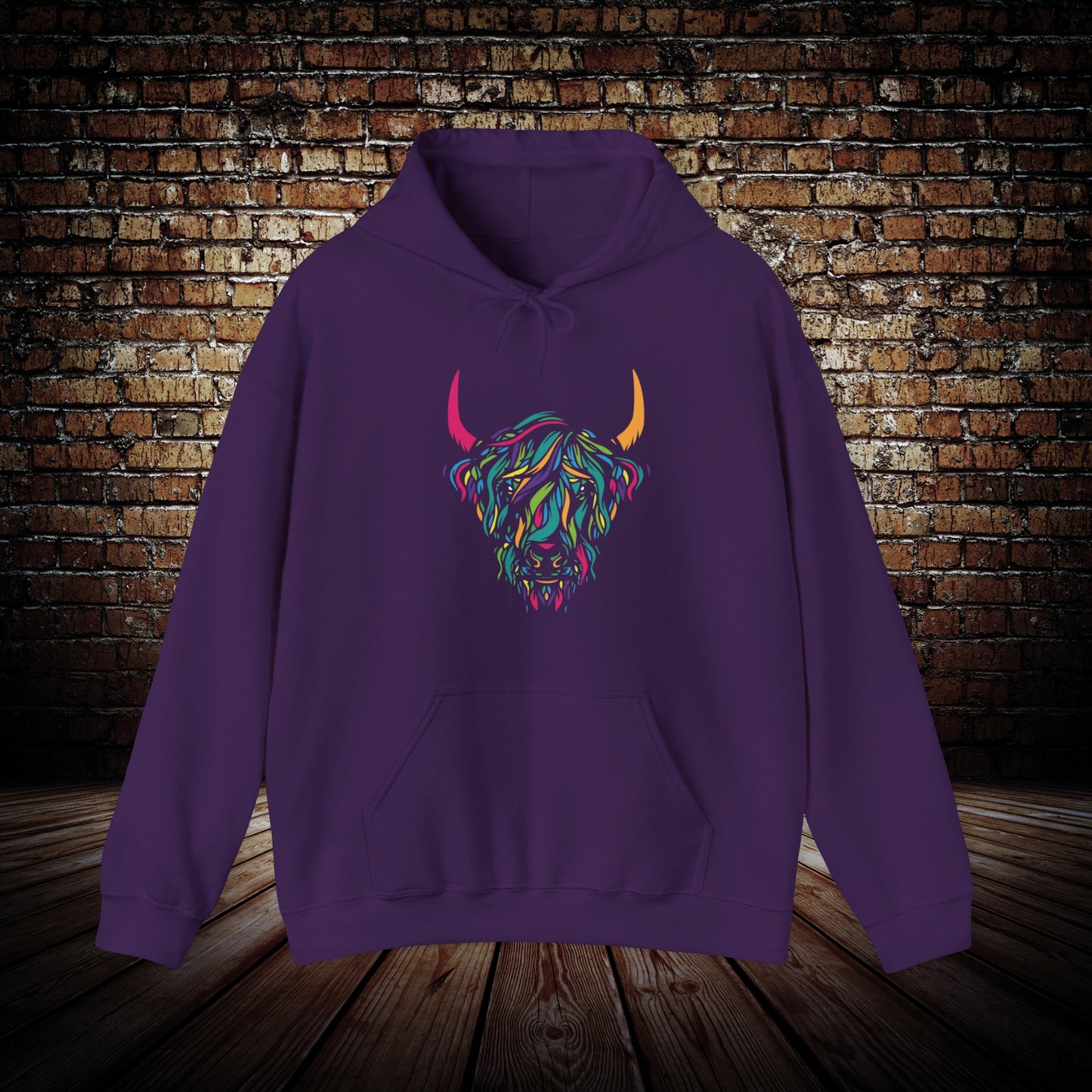 Bull in color Hoodie