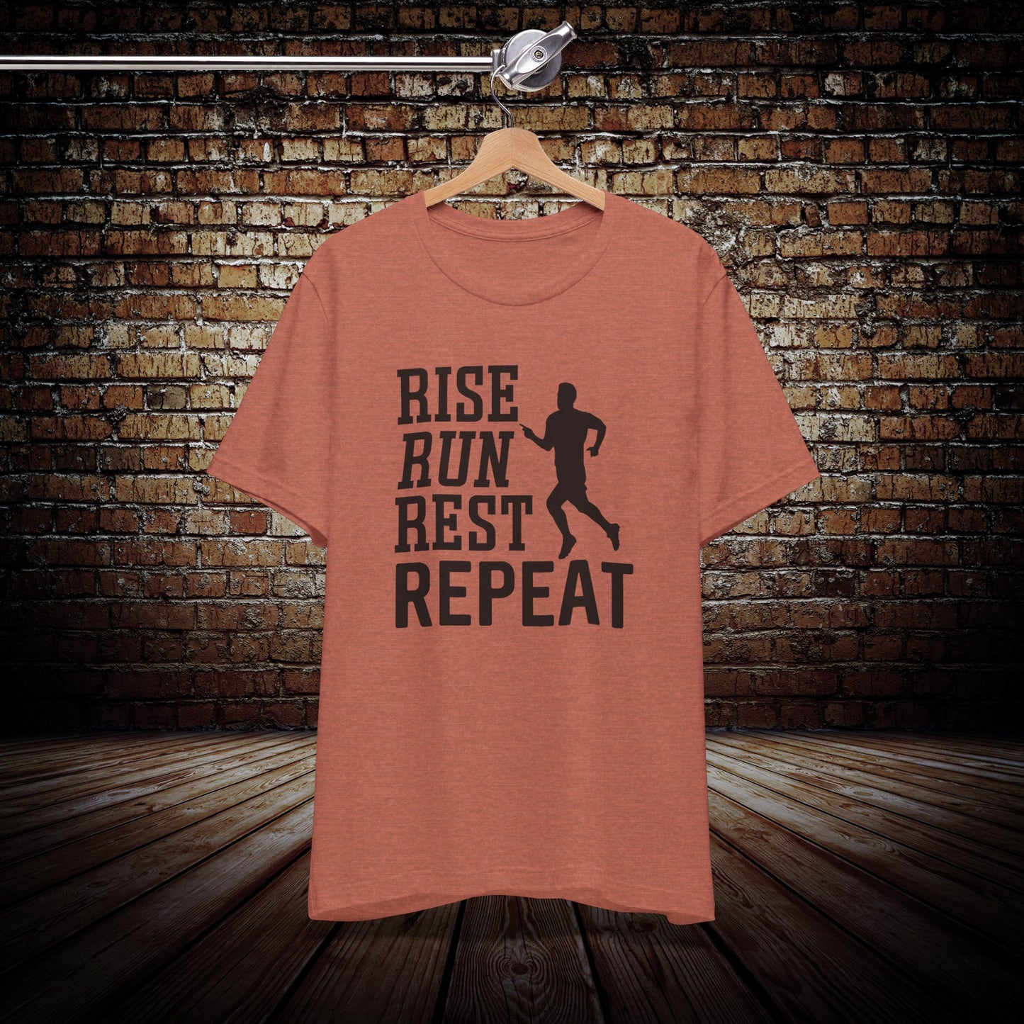 Rise - Run - Rest - Repeat male runner Graphic Tee