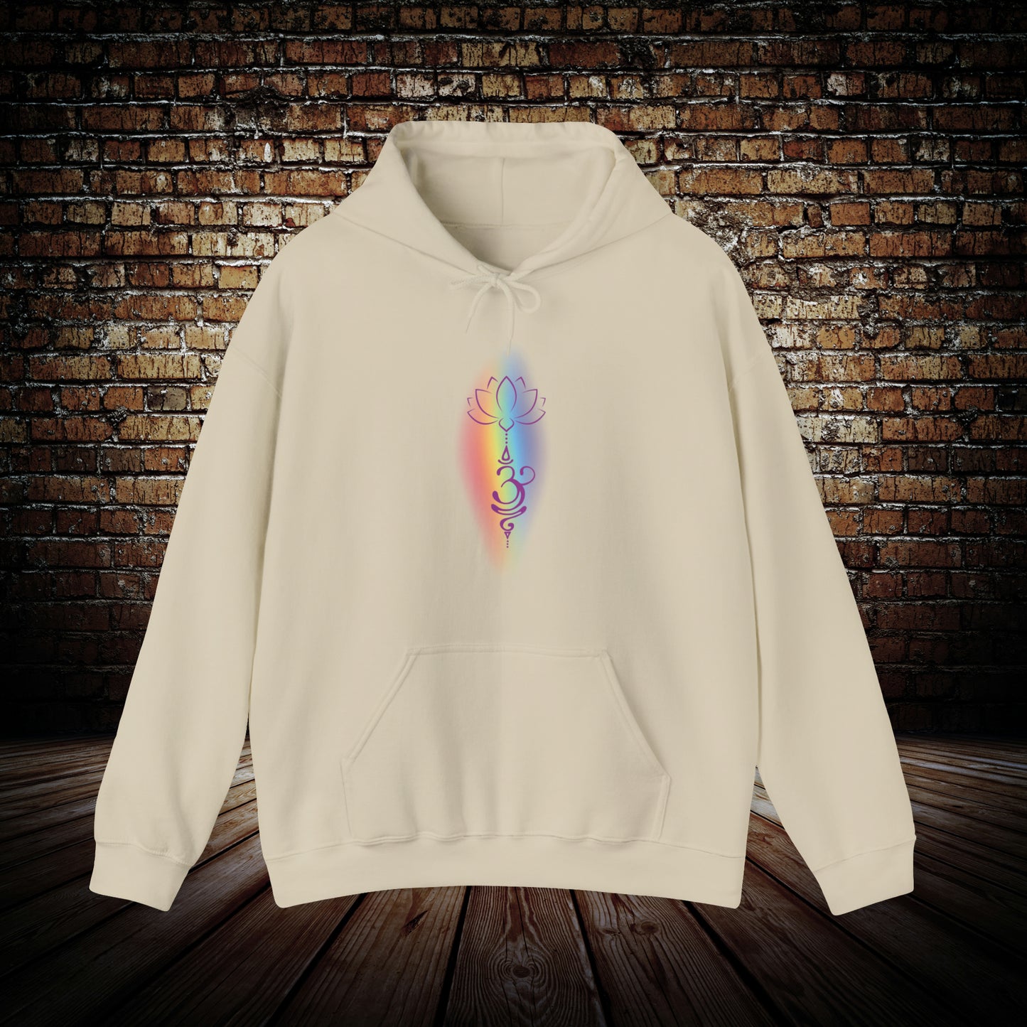 Rainbow Lotus Breathe - Yoga Inspired Hoodie