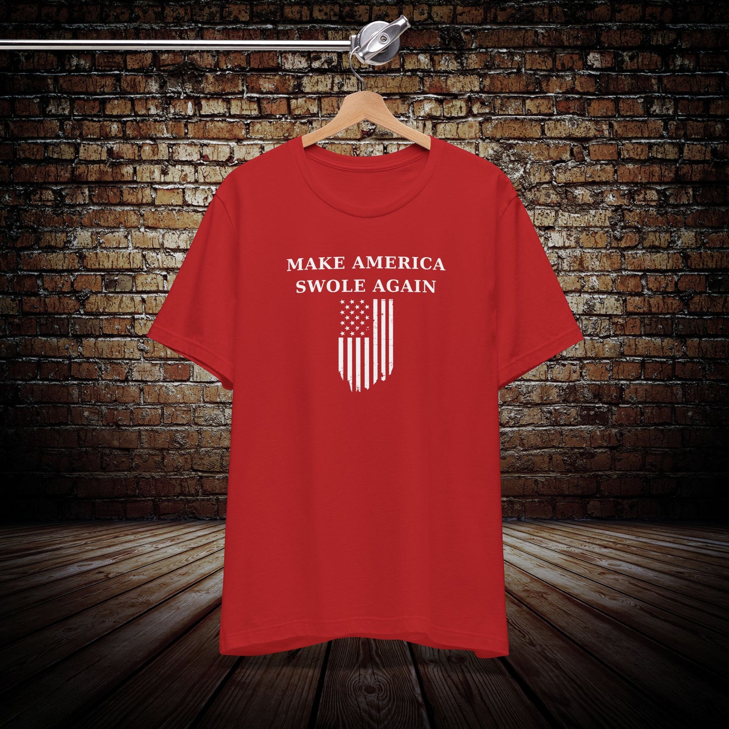 Make America Swole Again Flag Graphic Tee