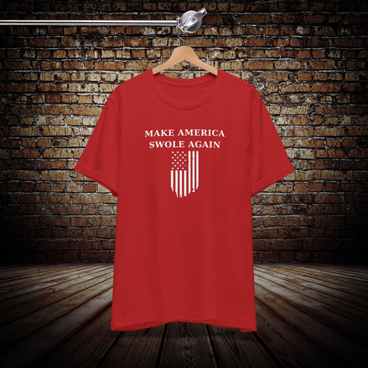 Make America Swole Again Flag Graphic Tee