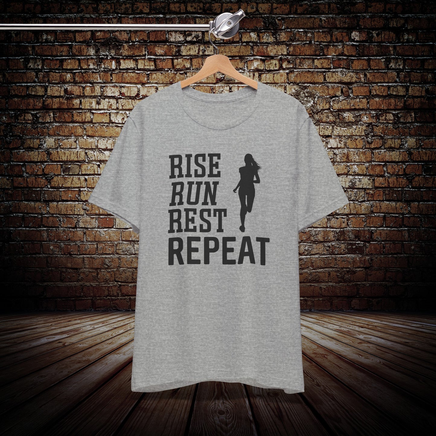 Rise - Run - Rest - Repeat female runner Graphic Tee