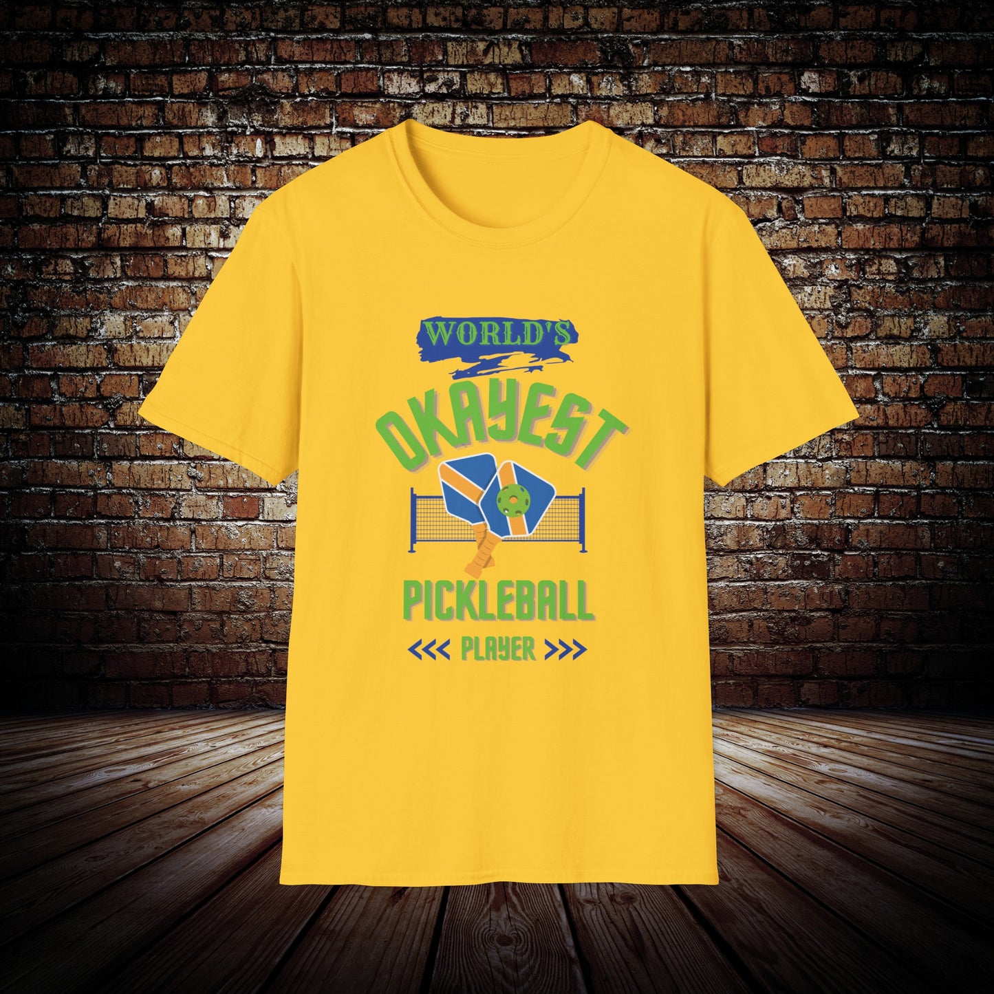 World's Okayest Pickle ball player t-shirt