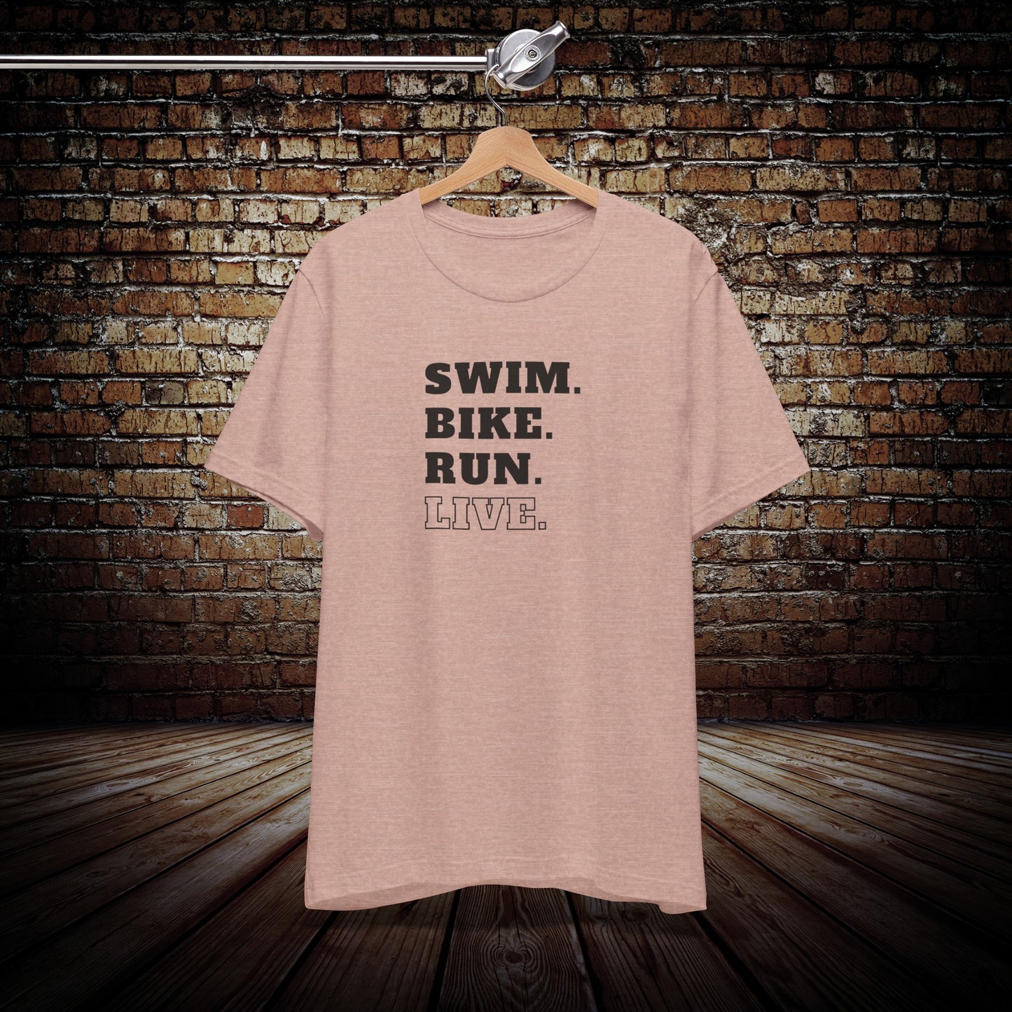 Swim Bike Run Live Triathlon T-shirt