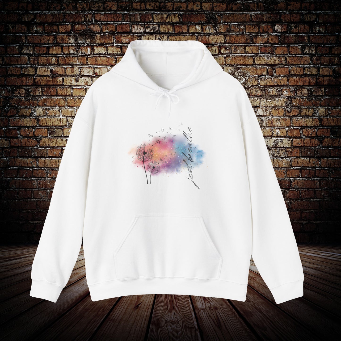 Just Breathe in color - Yoga Inspired Hoodie