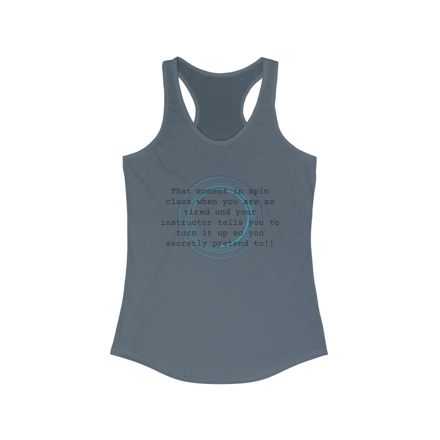 Funny Spin class tank top