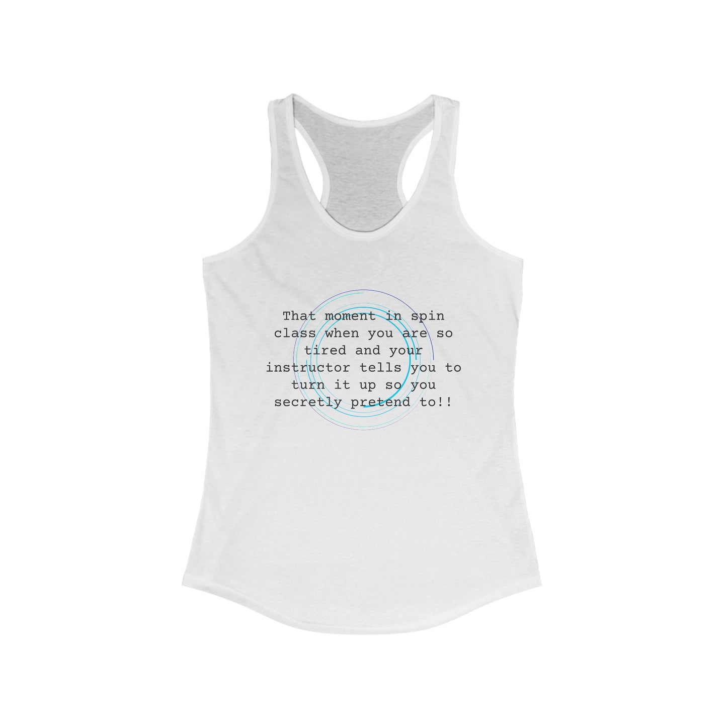 Funny Spin class tank top