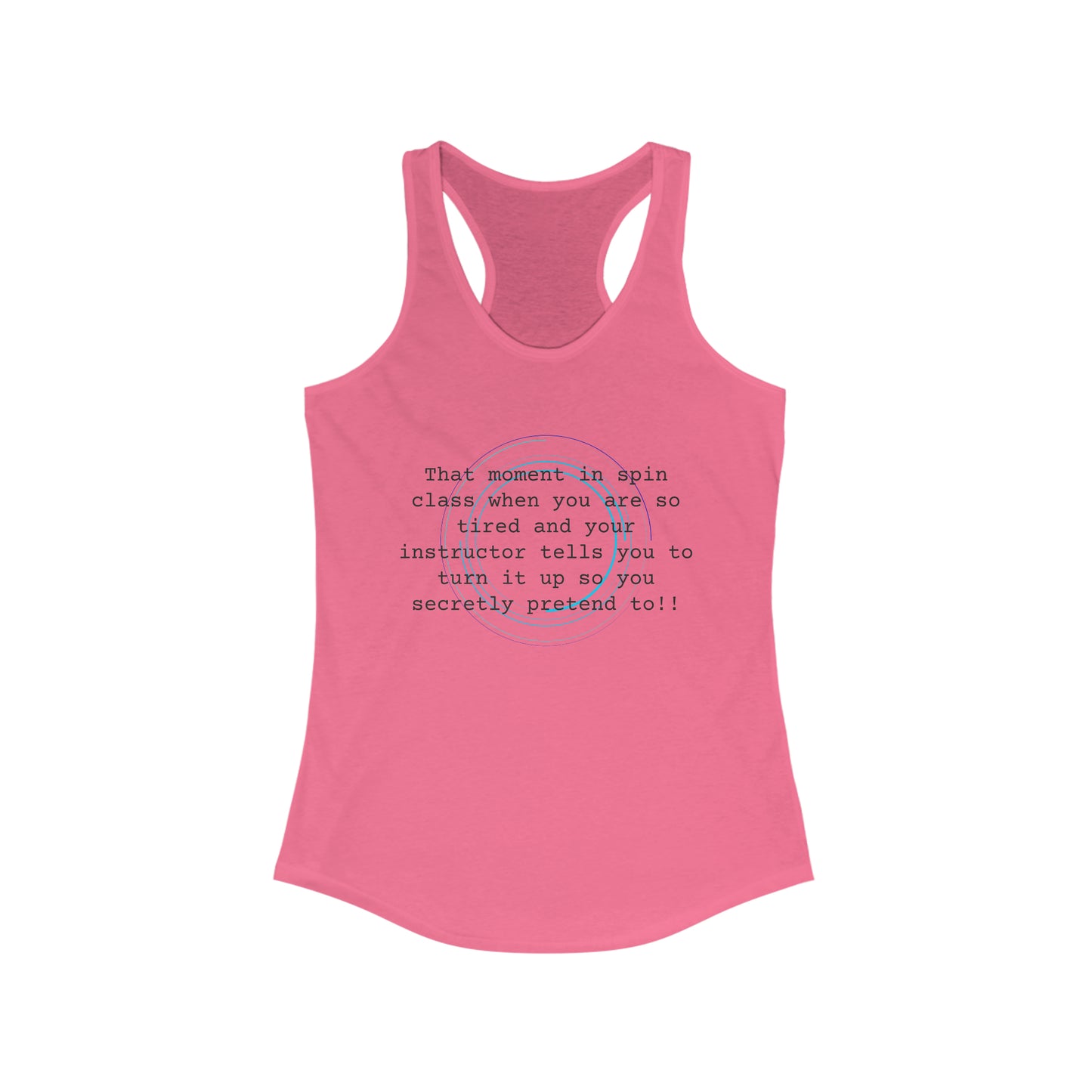 Funny Spin class tank top