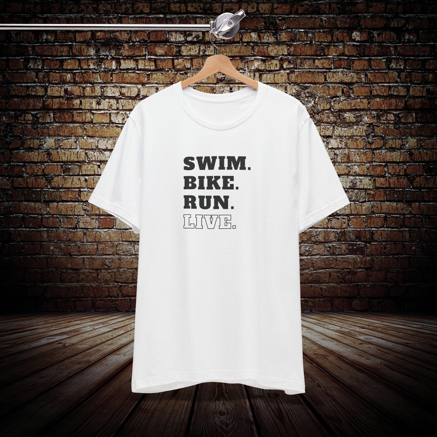 Swim Bike Run Live Triathlon T-shirt